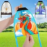 WERNNSAI 3 Stück Mini-Drachen Daumenauswurf Drachen für Kinder und Erwachsene Leicht zu Fliegende Drachenschleuder Fingerwerfer mit 3 Ersatzgummibändern Lustiges Spielzeug für den Strand und Draußen