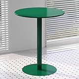 Moderner Bartisch aus Eisen, Kleiner runder Bistrotisch mit Metallplatte und stabilem Fuß, Stehtisch für Küche, Café, Restaurant