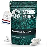 Strong Natural - Magnesium L-Threonat 120 Kapseln - 2000 mg Tagesdosis - 100% Natürlich, Laborgeprüft, Optimale Bioverfügbarkeit, Unterstützt Gedächtnis
