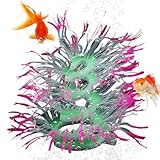 Acunny Dekoration für Aquarien, künstliche Meeresanemone, realistische Aquarium-Dekoration – Ornamente mit verstellbaren Winkeln für Innenräume