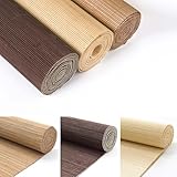 Anhebbare Fensterläden,Sun Protection Retro Raffrollo LeinenoptikBambus Rollo Balkon Sonnenschutz Privacy Screen,Handgewebte Bambus-Rollos Mit Schilfrohr, Für Fenster, Türen(Natural)