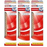 tesa 57370 Klebefilmrollen transparent in praktischer 10 Rollen Office Box, 10m x 15mm (3er Pack = 30 Rollen)