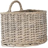 IB Laursen 2970-00 Wandkorb halbrund aus Weide 20 x 18 x 30 cm in Natur Farbe