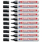 edding Permanentmarker schwarz, 1,5-3 mm, nachfüllbar, 10er-Pack 4-3000001_10