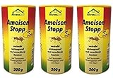 3 x 300g Ameisenstopp von Ahrenshof, Pulver gegen Ameisen, Ameisen-Stopp, Ameisenabwehr