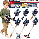 Retoo Spielzeug Staubsauger für Kinder ab 3 Jahren – Realistisches 3-in-1 Putzspielzeug mit echter Saugfunktion, Licht & Sound – Rollenspiel Staubsauger für Jungen & Mädchen