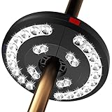 Sonnenschirm Lichter, Sonnenschirm Fahnenmast Beleuchtung LED, USB Aufladen Schnurlose Lampen für Garten Balkon Terassen Strand Deko, Outdoor Licht mit Batterie für BBQ Party Camping, Weißes Licht