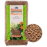 Blusana Pflanzton-Granulat Blähton 50l | Pflanzsubstrat für Hydrokultur | Ton-Granulat mittel Körnung 4-8mm | Pflanzton Drainagematerial & Bodenauflockerung