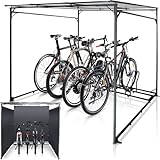 WIELS® Fahrradgarage 4 Fahrräder - Fahrradunterstand 190x188x190cm - Metall Fahrradschuppen - Zeltgarage - Fahrradbox - Bicycle Parking