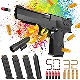 Wüstend Adler Pistole mit Knall Munition und Platzpatronen, Kinder Spielzeug Pistole mit Schaumstoff Geschoss Zielscheibe für Nerf