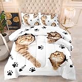 Bettdecke 230X260 Blumenwolf Druck 4 Jahreszeiten Bettdecken,Quilted Steppbettdecke 200Gsm Mikrofaser Füllung Steppdecke Bettdecke Waschbar Antiallergisch Decke Mit 2 Kissenbezüge
