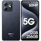 Ulefone Note 18 Ultra 5G Smartphone, 12GB+256GB 50MP+32MP Octa Core MTK Dimensity 720 5450mAh 18W 6,78' FHD+ 90Hz Handy Ohne Vertrag Android 13 Dual SIM Fingerabdruck ID NFC 2 Jahre Garantie -Schwarz