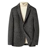 Herren Büro Kaschmir Mantel Doppelseitig Anzugkragen Business Casual Erbsenmantel, coffee, XXL