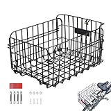 dzqad Hinterer Fahrrad Gepäckträger Korb | Klappbarer E-Bike Heckkorb - Organizer Seitentasche Mit Reflektor Für E Scooter Elektrorad Fahrradzubehör Outdoor