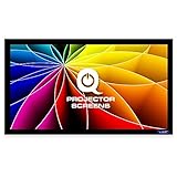 QualGear QG-PS-FF6-169-120-W Projektor-Leinwand, 120 Zoll, 16:9, 1.1 Verstärkung 4K HD, ultrafester Rahmen, Weiß