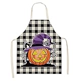 MuSheng Schürze Frauen Männer Skeleton Bones Schürze für Halloween Funny Skeleton Designs Cosplay Halloween Schürze Kleid Schwarz Kleideraufbewahrungssystem (C, One Size)