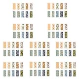100 Stück Blumensiegel-Aufkleber, selbstklebend, für Hochzeit, rechteckig, für Siegel, Umschläge, Karten, Verpackungen, Aktenordner