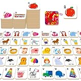 52-teiliges Alphabet-Memory-Spiel, 26 Paare von Groß- und Kleinbuchstaben, Lernspielzeug für Kleinkinder, Kindergarten, Kinder ab 3 Jahren