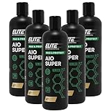 AIO SUPER – 3-in-1 Lackreiniger, Glanzverstärker & Versiegelung – 5 x 500 ml Set – Profi-Fahrzeugpflege für Aufbereiter, Werkstatt & Auto-Liebhaber – Schnell, effektiv & streifenfrei