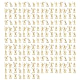 Micvtve 1:72 200/Set Kunststoff Antike Soldaten Figuren Spielzeug Archaische Soldaten MäNner SchwertkäMpfer Action Mach Es Selbst Szene Spielzeug Gelb