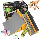 Aolieh Finger Skateboard und Rampe Zubehör Set-Fingerboard Skate Park Spielzeug Set-DIY Finger Skate Boarding Ultimate Sport Training Requisiten Spielzeug für Kinder