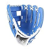 ZYYRSS Baseballhandschuh Sportschlaghandschuhe mit weichen, soliden PU-Lederverdickungskrügen Softballhandschuhe für Jugendliche Erwachsene, linker Handschuh für Rechtshänder (Blau,10,5 Zoll)