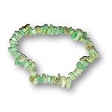 Chrysopras Trommelstein Armband für Damen und Herren | Splitterarmband | Edelstein Armschmuck Powerarmband