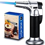 Flambierbrenner, Küchenbrenner, Brenner, Nachfüllbarer Bunsenbrenner, Einstellbarer Gasfeuerzeug, Mit Sicherheitsschloss Für Creme Brulee, Diy, Desserts, Grillen, Camping (Butan Nicht Inbegriffen)