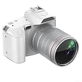 4K Digitalkameras für Fotografie, D5 HD WiFi DSLR Kamera, Dual 64 Megapixel Beauty Digitalkamera, Recorder mit Nachtsicht (Weiß)