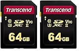 Transcend 64 GB SDXC/SDHC 700S Speicherkarte TS64GSDC700S / bis zu 285 MBs lesen und 180 MBs schreiben (Packung mit 2)