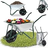 MAXCRAFT Schubkarre 250 kg 100 L Bauschubkarre Gartenschubkarre Transportkarre Schiebkarre mit Luftbereifung - Grün