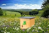 Hummelkasten Hummelhaus Hummelhotel Hummelhäuschen Hummelnistkasten Garten in Natur mit Sichtscheibe (HN)