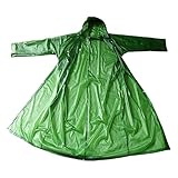 COLLBATH Regenmantel Für Erwachsene Mit Kapuze Wimperntusche Wiederverwendbarer Regenponcho Regencape Poncho-Regenmantel Green