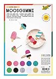 folia 239109 - Moosgummi Glitter, 2 mm, ca. 20 x 29 cm, 10 Bögen, sortiert in 10 Glitzerfarben, nicht selbstklebend - ideal für vielseitige Bastelarbeiten