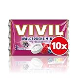 VIVIL Rollen Waldfrucht-Minze, 10 x 3er Pack, fruchtige Pastillen mit Waldfruchtgeschmack, zuckerfrei & vegan, 30 x 28g