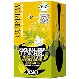CUPPER Bio-Kräutertee Nachhaltiger Fenchel, 20 ungebleichte Teebeutel, umweltfreundlich, fair gehandelt