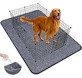 Hygieneunterlagen für Haustier, Waschbar Pee Pads für Hunde, Wickelunterlage für Hunde Katzen, Epoxy Rutschfester Trainingseinlagen für Welpen, Polarfleece Wasserdichter Haustier Matte 90*150cm