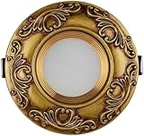 SSDDLZEQ Beleuchtung Robuste Vintage 3W/5W LED-Einbauleuchte mit schönem Musterdruck, Retro-Industrie-Deckenpaneel aus Metall und Aluminium(Bianco,3W-white light)