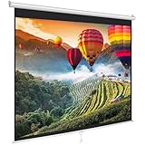 Pyle Beamer Rollo-Leinwand, 72 Zoll, 144x107 cm 4:3, Full-HD & 4K-kompatibel, Ausziehbar, Projektor- Leinwand für Wand/Decke, ideal für Heimkino & Präsentationen