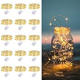 15 Stück LED Lichterkette Batterie klein,3 Modi Lichterkette,2M 20 LED Lichterkette mit Batterie, Mini Lichterketten Batteriebetrieben für Party, Weihnachten, DIY, Hochzeit, Innen Deko