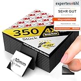 Magnetplättchen Selbstklebende (350 Stück) - Maximale Haftkraft mit Premium Kleber - Extra Starke Magnetstreifen I Dünne Magnetfolie selbstklebend