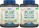 Applied Nutrition Critical Plant - Veganes Proteinpulver mit Soja, Erbsen und Reisproteinen & Essenziellen Aminosäuren (1.8kg) Vanilla Protein Shake (Packung mit 2)