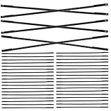 FUTUREORYY 36 Stück 36 teiliges Dekupiersägeblatt Stift Lange Pin end Sägeblätter Zahnung pro Zoll Kohlenstoffstahl für präzises Sägen von Holz Kunststoff Schaumstoff und weichem Metall