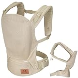 Lionelo Margareet Air Ergonomische Babytrage für Babys von 4 Monaten bis 20 kg, 3 Tragepositionen, atmungsaktives Material, abnehmbare Kapuze, doppelte Sicherheit