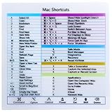 Mac OS Shortcuts Aufkleber, Mac-Tastaturaufkleber für Mac OS, rückstandsfreie laminierte Vinyl-Macbook-Aufkleber für Laptop, MacBook-Shortcut-Sticker, kompatibel mit MacBook Air und Pro 33-40,6 cm