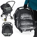 Orzbow Fußsack Babyschale Winter,Universell Atmungsaktiv Einschlagdecke Babyschale mit Insektennetz und Reißverschlüsse Fronttür,Rundum-Schnee-, Wind- und Regenschutz,Maschinenwaschbar,Schwarz