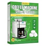 Reinigungstabletten 30 Stück, für Alle Marken und Arten von Kaffeevollautomaten und Kaffeemaschinen, Entkalker Kaffeemaschine, Kaffeeöl-Rückstände Ideal Entfernen