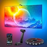 Govee Envisual TV Hintergrundbeleuchtung T2 mit Dual-Kamera für 75-85 Zoll Fernseher und PC, RGBIC WiFi LED Strip kompatibel mit Alexa und Google Assistant doppelte Lichtperlen, für Deko