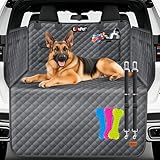 Lovpet Kofferraumschutz mit Seiten- und Ladekantenschutz Hundedecke für Auto-Rückbank mit Sichtfenster & Zubehör Hunde-Autodecke Premium - Wasserdicht Kratzfest & Universal einsetzbar Anthrazit