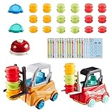 ARONRAVE 2PCS 2PCS Gabelstapler Spielzeug Engineer Forklift Transport Game, Ingenieur Gabelstapler Transport Spiel Gabelstapler Transport Spiel Kinder Engineering Geschenke für Kinder